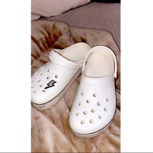 White Platform Crocs